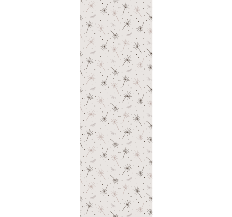 Grå mælkebøtte inspiration blomster tapet - TenStickers