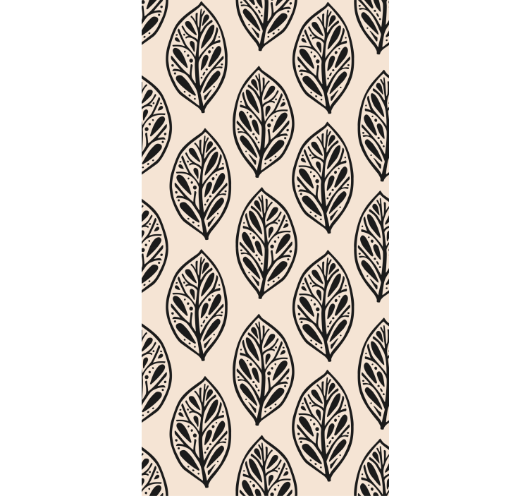 Stilfuldt beige arrangement tapet blade - TenStickers