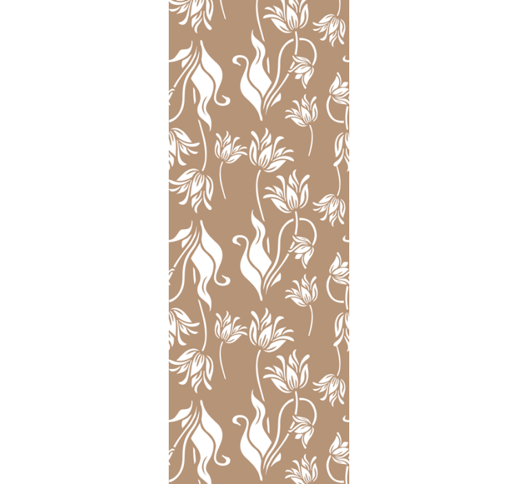 Elegant beige display blomstret tapet - TenStickers