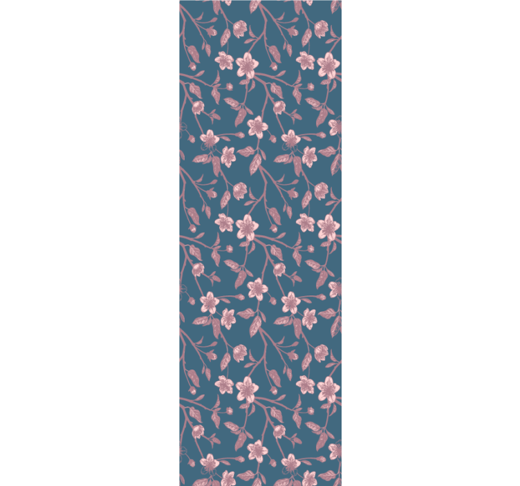 Lyserøde grenblomster blomster tapet - TenStickers