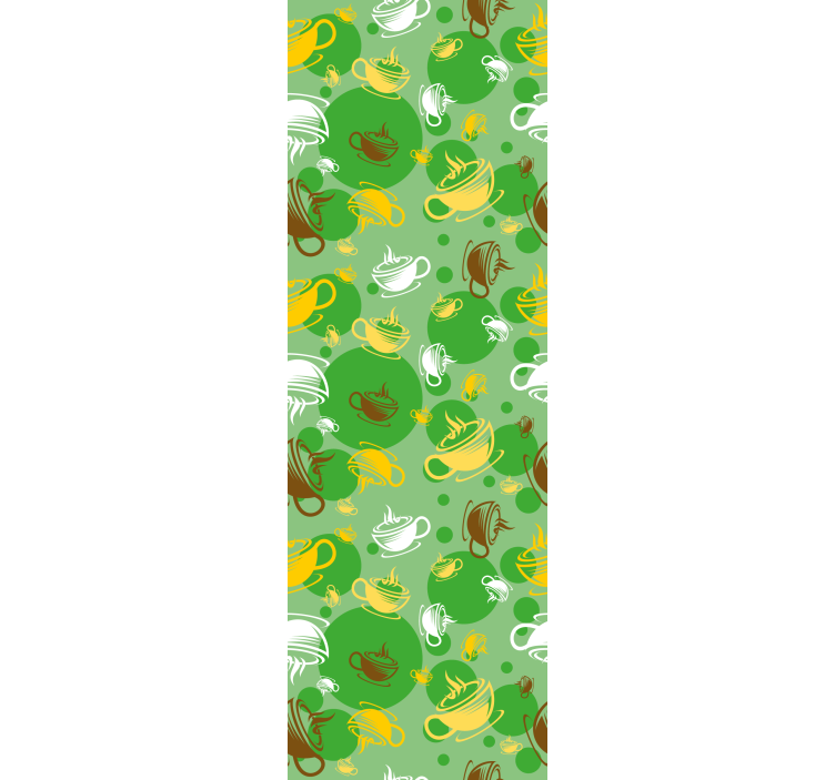 Samling af kaffekopper tapet køkken - TenStickers