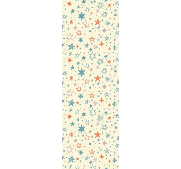 Farverige stjernedekorationer baby tapet - TenStickers