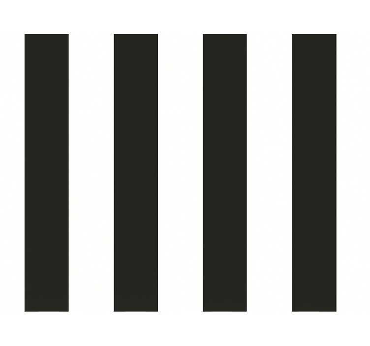 Hvide og sorte striber tapet køkken - TenStickers