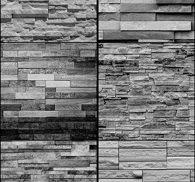 Grå sten tekstur tapet - TenStickers