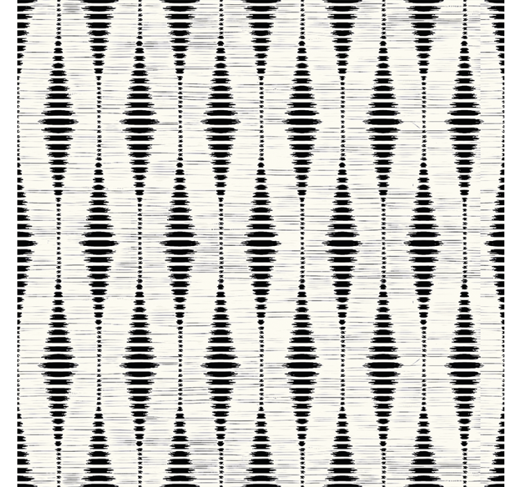 Geometrisk tapet black rabaul ikat - TenStickers