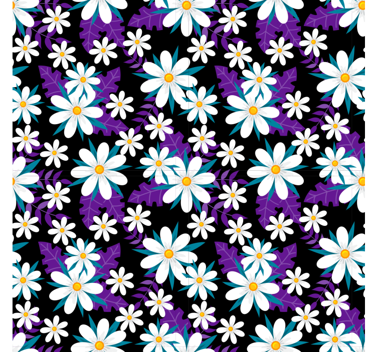 Tapet natur farverig blomstermotiver - TenStickers