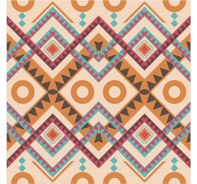 Dekorativt tapet med mønster af flerfarvede diamanter - TenStickers