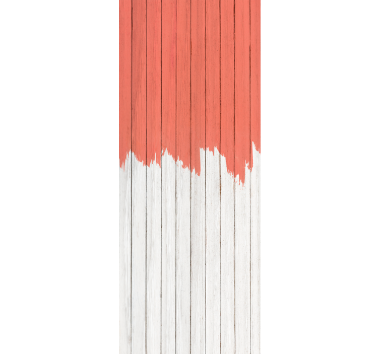 Dekorativt tapet i farven pantone living coral - TenStickers