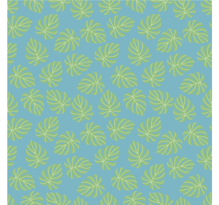 Tapet til soveværelse med design af sommergrønne blade - TenStickers