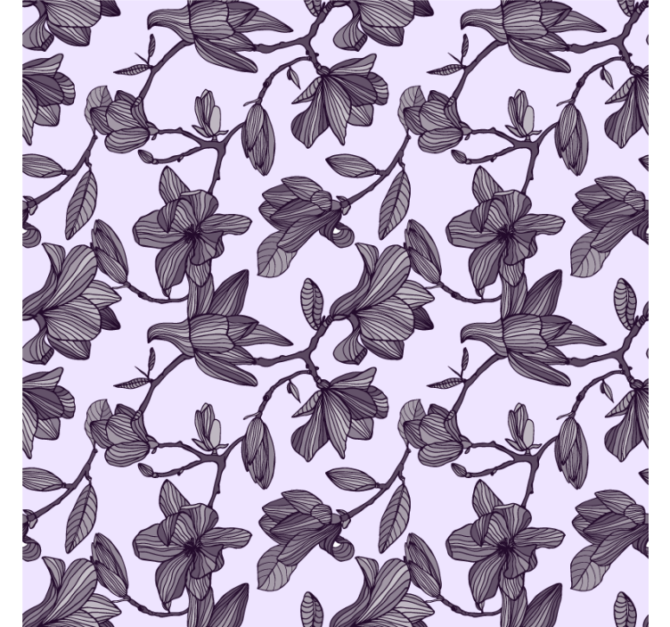 Tapet til soveværelse med sødt magnolia design - TenStickers