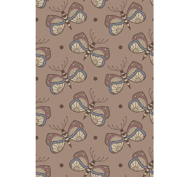 Tapet til soveværelse inspirerende vintage sommerfugl - TenStickers