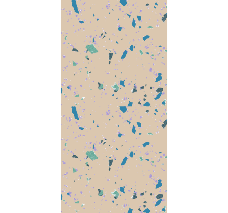 Abstrakt geometrisk tapet til soveværelse - TenStickers