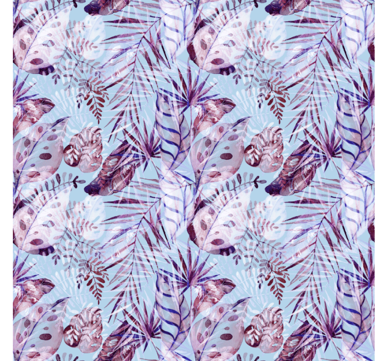 Tapet til soveværelse med blomsterblade illustrationer - TenStickers