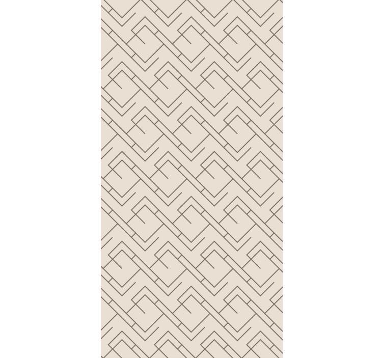 Tapet til gang med geometrisk labyrintdesign - TenStickers