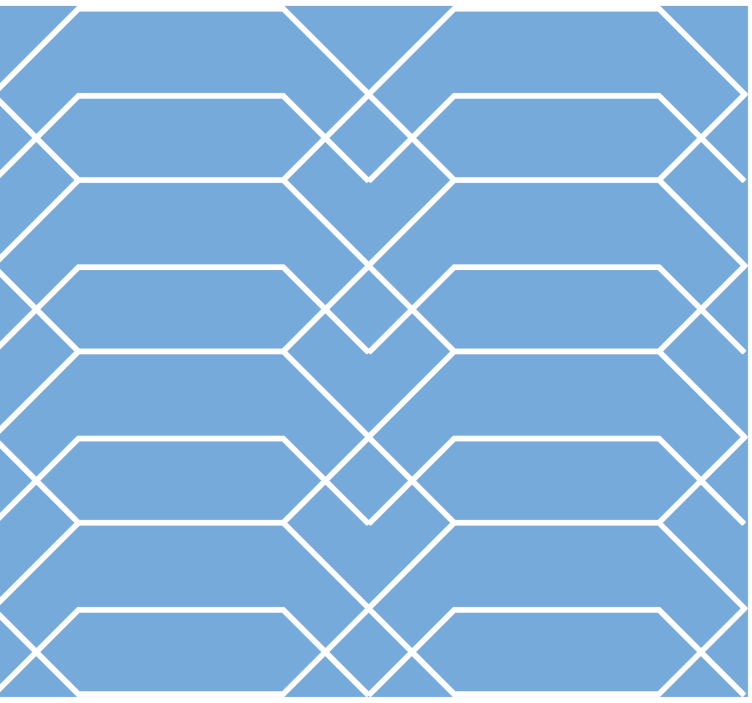 Geometrisk tapet med blå linjer - TenStickers