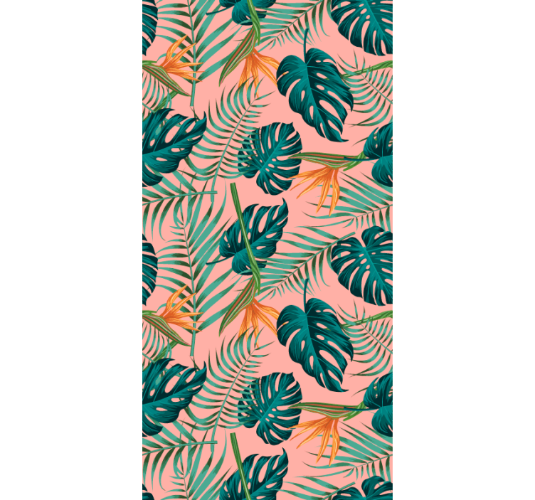 Tapet natur med tropiske blade - TenStickers