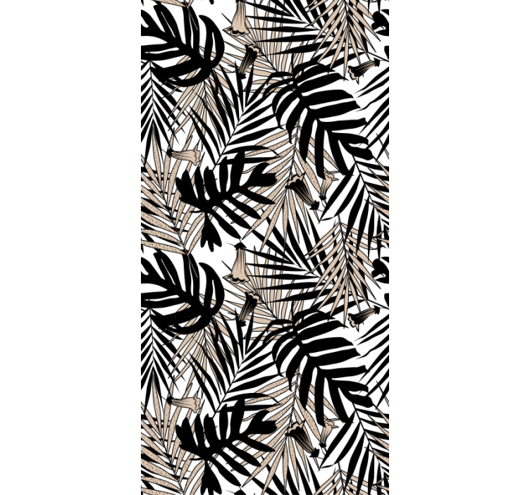 Tapet natur tropisk bladeelement - TenStickers