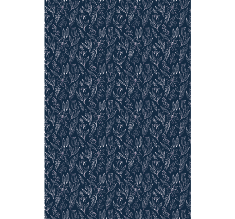 Tapet til gang med liljer i sømløst mønster - TenStickers