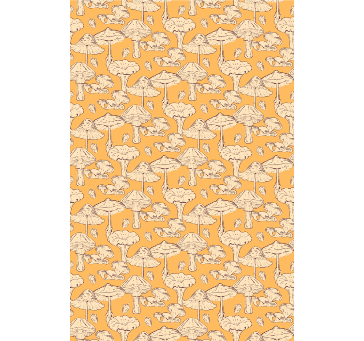 Tapet til gang med svampe mønster design - TenStickers