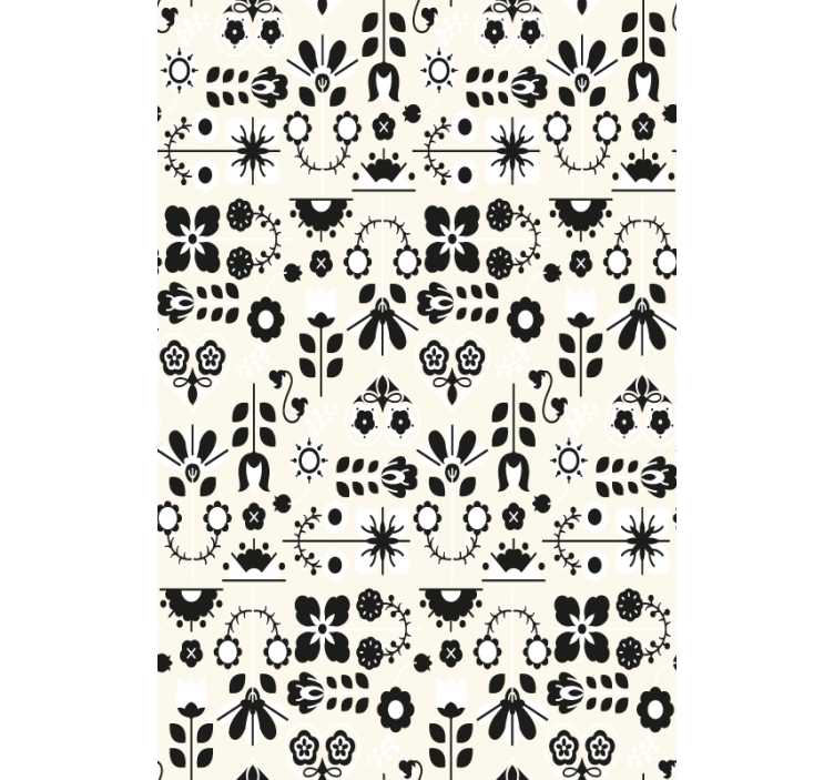 Tapet til gang med charmerende blomster mønstre - TenStickers