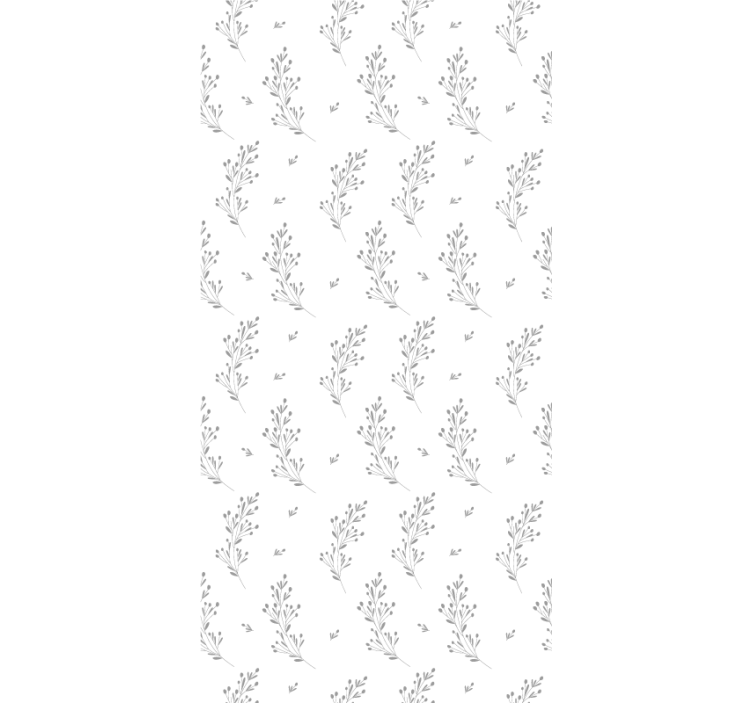 Tapet til gang med subtilt blomstermotiv - TenStickers