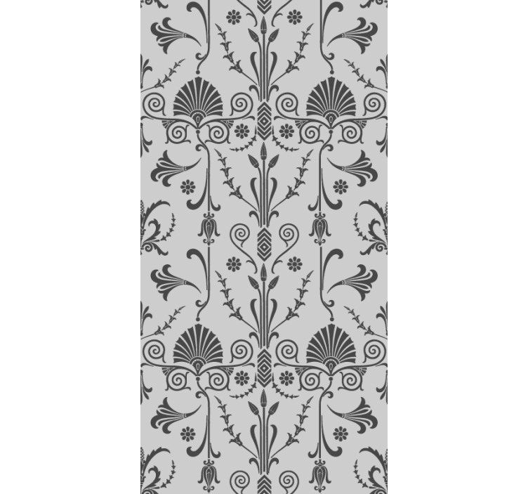 Tapet til gang med elegante botaniske arrangementer - TenStickers