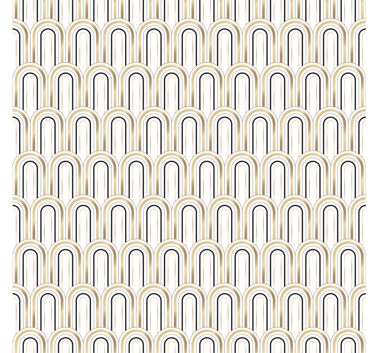 Geometrisk tapet i art deco geometriske figurer - TenStickers