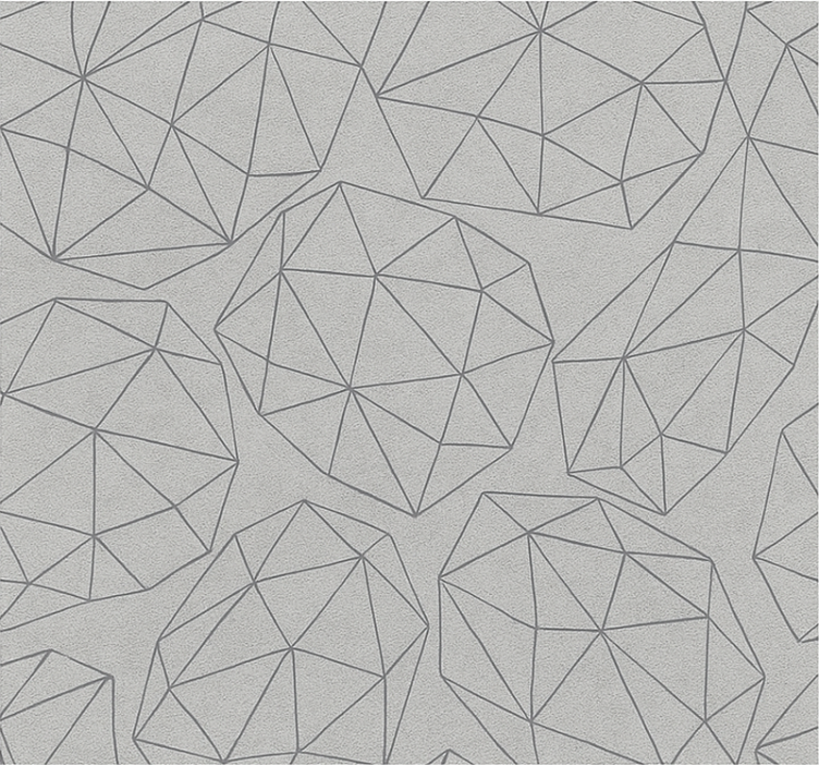 Tapet til badeværelse gemstone sølvglans - TenStickers