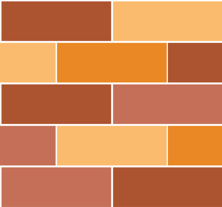 Tapet til badeværelse farverigt murstenslayout - TenStickers