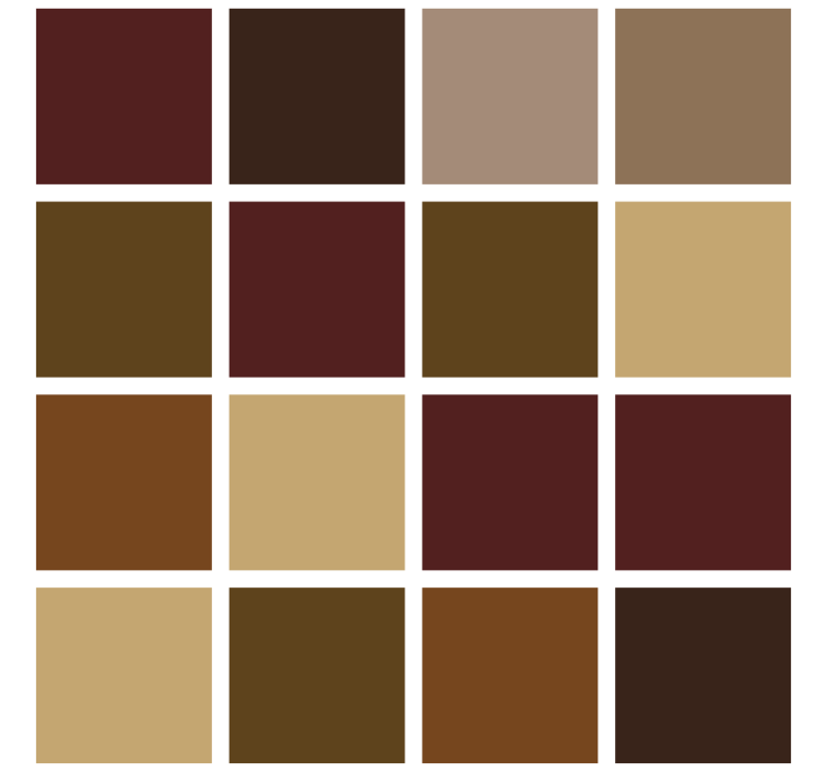 Tapet til badeværelse varme farveblokke - TenStickers