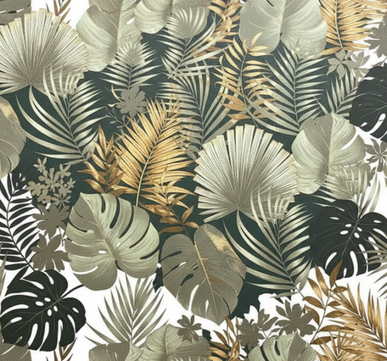 Tapet til soveværelse med botaniske og blomster mønstre - TenStickers