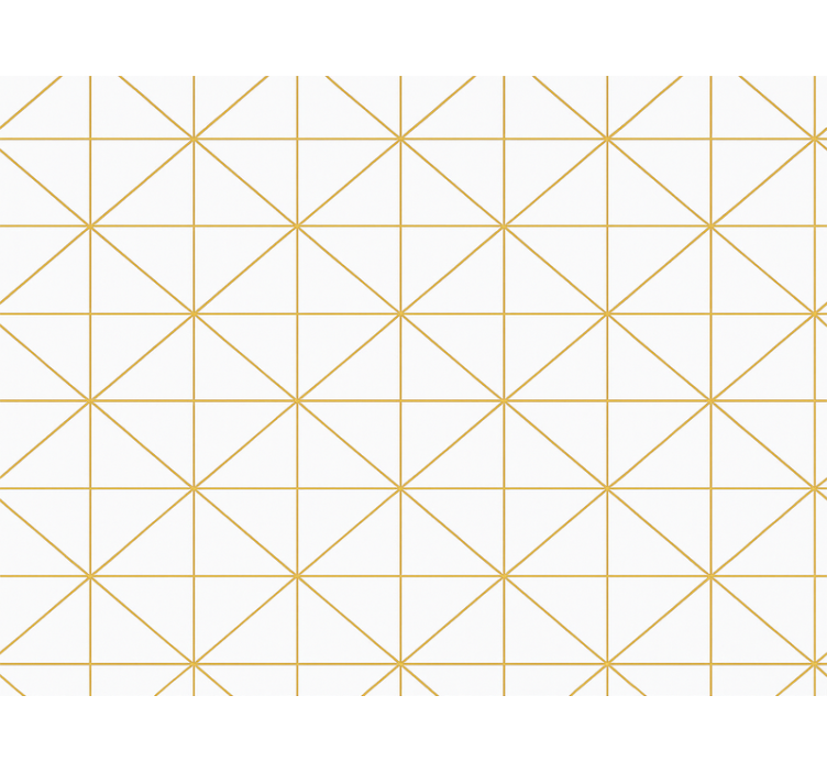 Tapet til soveværelse i guld geometrisk mønster - TenStickers