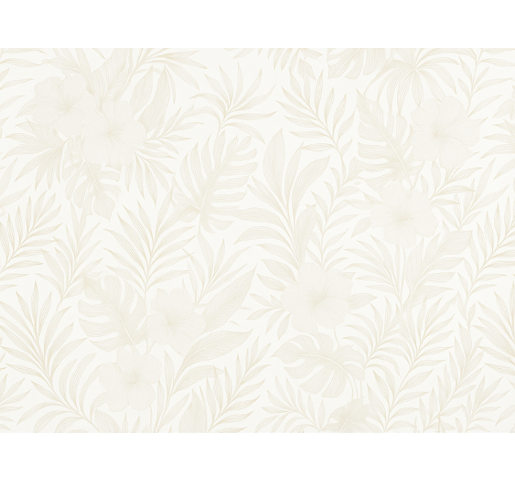 Neutral tropisk tapet til soveværelse - TenStickers