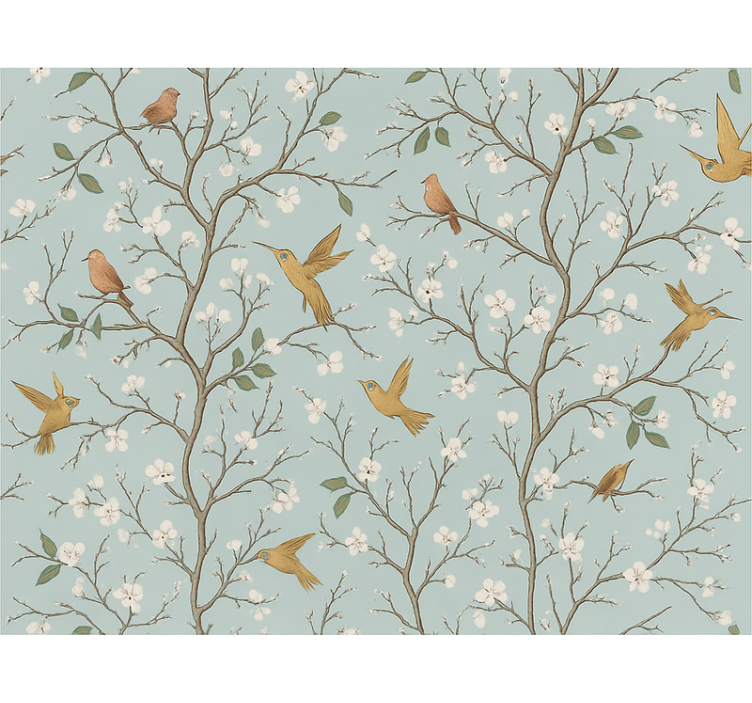 Elegant forår tapet til soveværelse - TenStickers