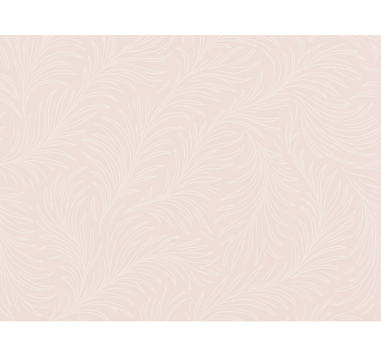 Tapet til soveværelse i blød pink botanisk - TenStickers