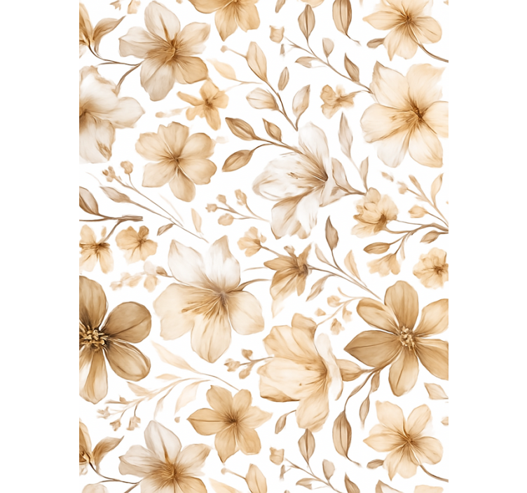 Tapet til soveværelse med realistisk blomsterdesign - TenStickers