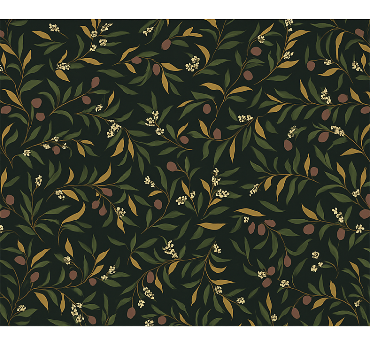 Tapet til soveværelse enkelt gentagende blomstermønster - TenStickers