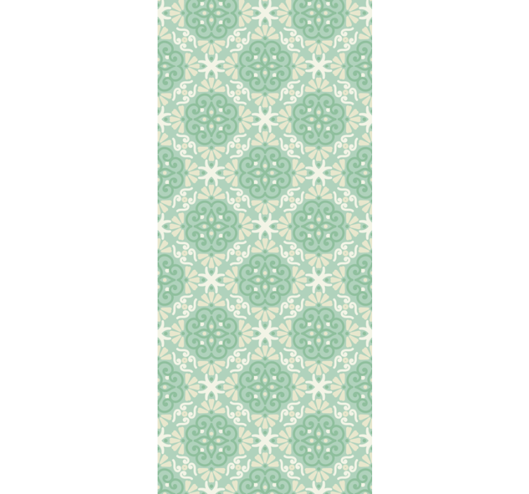 Tapet til soveværelse nordisk stil grøn blomstermønster - TenStickers