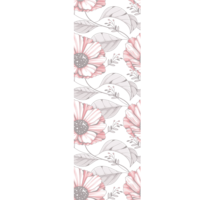 Tapet til soveværelse elegant pink magnolia design - TenStickers