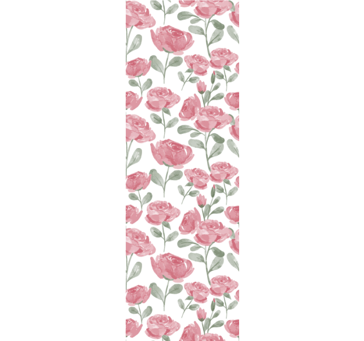Tapet til soveværelse med naturligt vintage rosemønster - TenStickers