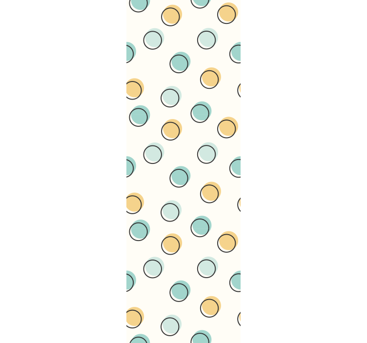 Tapet til soveværelse farverig geometrisk illustration - TenStickers