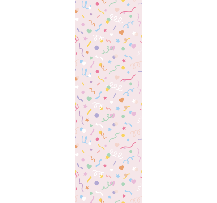 Tapet til soveværelse med sød pastelkonfetti - TenStickers