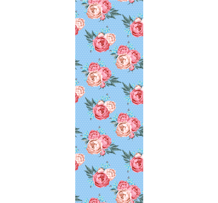 Tapet til soveværelse med shabby chic polka dot mønster - TenStickers