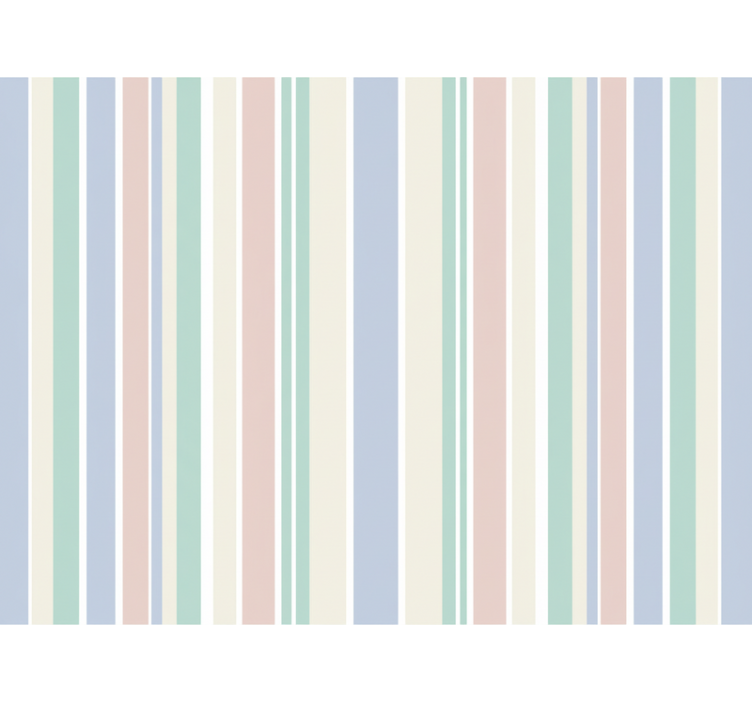 Vertikal tapet lyse pastelfarvede striber - TenStickers