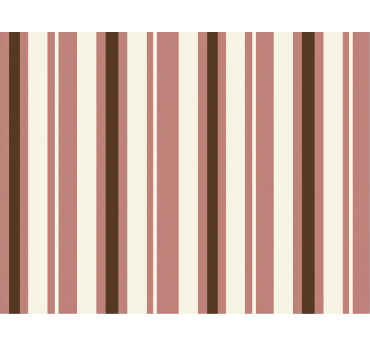 Vertikal tapet i pink og brune striber - TenStickers
