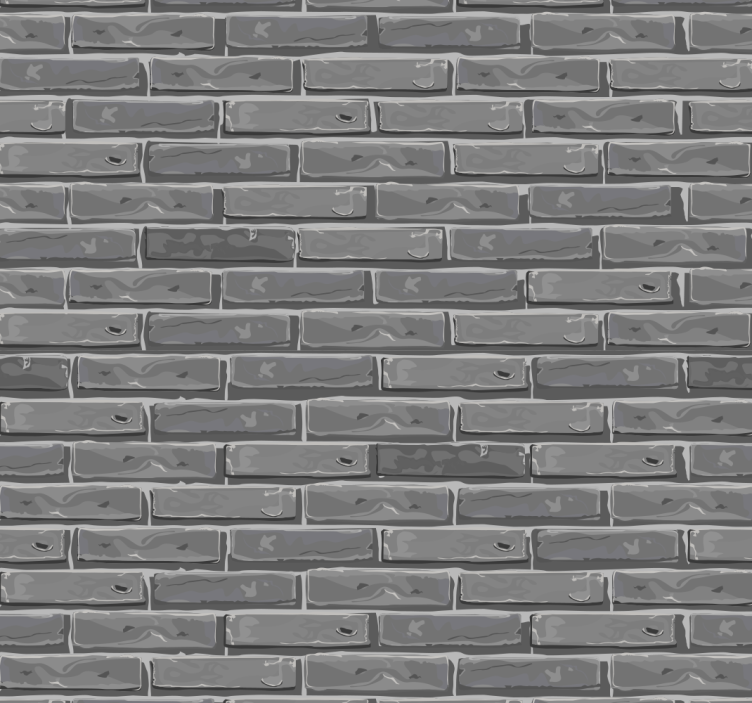 Mørkegrå mursteneffekt soveværelse tapet - TenStickers