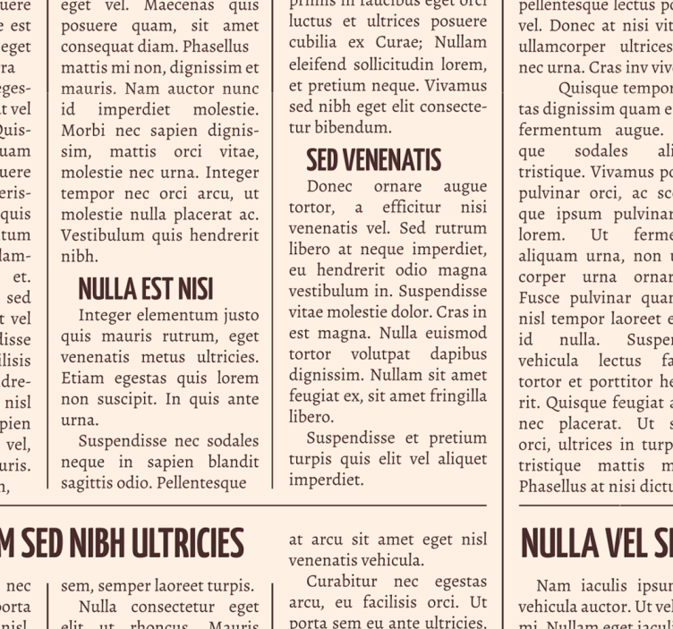 Tapet vintage avis print abstrakt - TenStickers