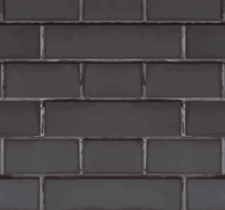 Mørkegrå mursten tapet til stue - TenStickers