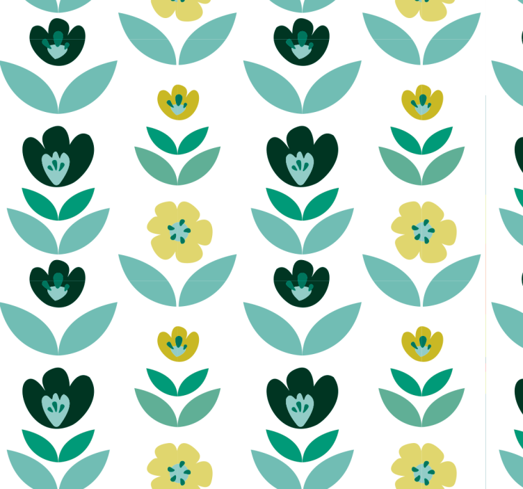Mynte blomst tapet til dit hjem - TenStickers