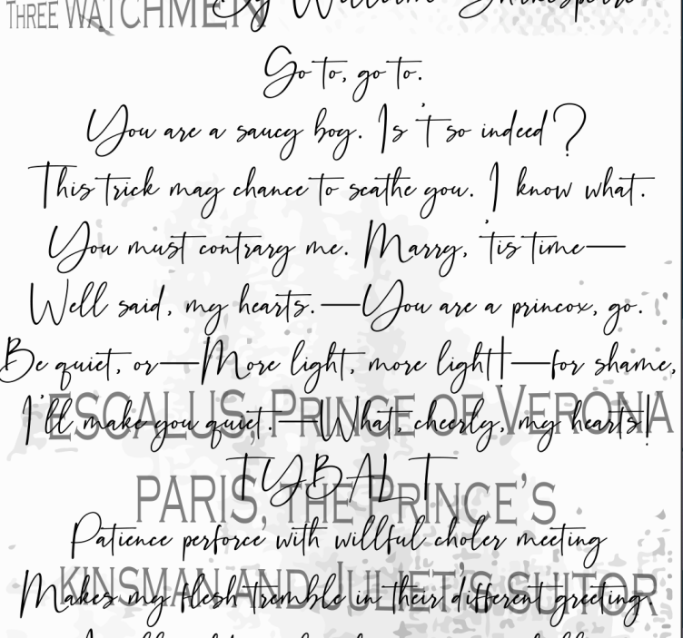 Håndskrevet script soveværelse accent tapet med tekst - TenStickers